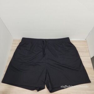 New With Tags MEN'S Black TEK-GEAR Mesh Shorts SIZE XL WITH SIDE POCKETS 39"‎
